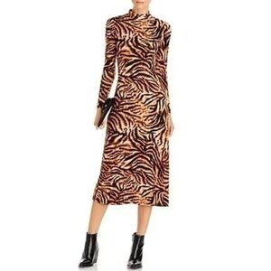 Tiger Print Long Sleeve Dress